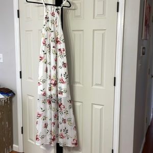 Torrid white halter maxi dress